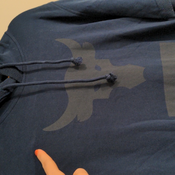 Under Armour Men's Medium Project Rock Hoodie Shirt Navy Blue - Picture 3 of 9